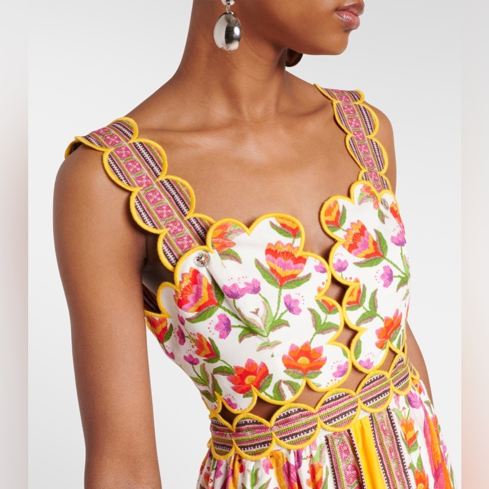 FARM Rio ARARAIS OFF-WHITE MIDI DRESS - Picture 2 of 12